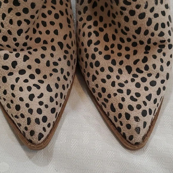 Jolimall Stylish Leopard Print Ankle Booties Sz 8 - Picture 8 of 12